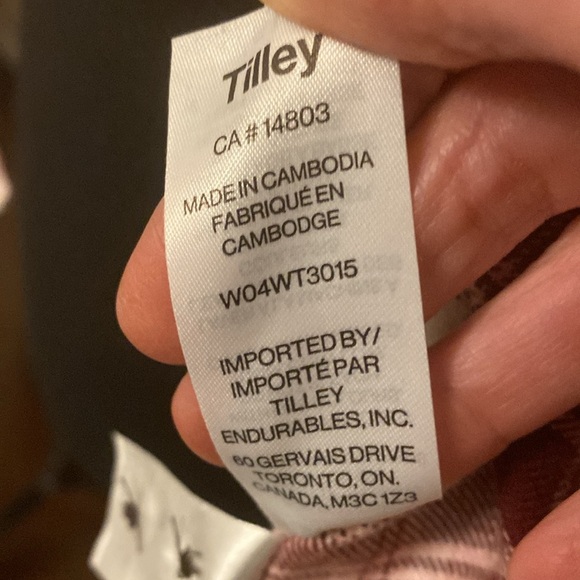 Cream & Burgundy Cotton Button Up Shirt - Picture 2 of 5